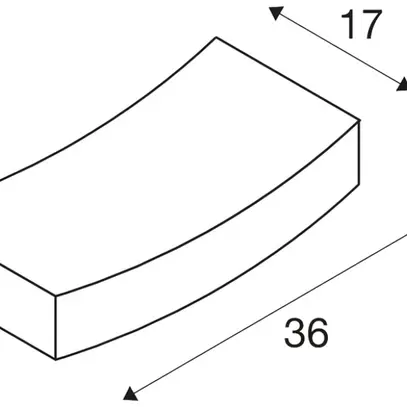 Wandleuchte SLV GL 102 CURVE, R7s 100W Gips IP20 weiss 