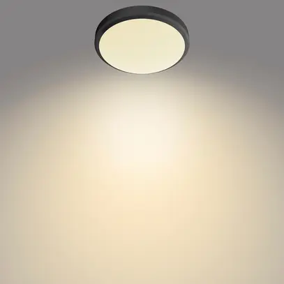 Plafoniera LED Philips Doris 6W 600lm 2700K IP44 Ø220mm nero 