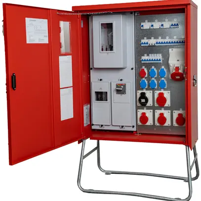 Armoire de distribution de raccordement Demelectric 100A 69kVA NH00 IP44 rouge 