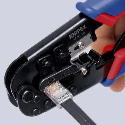 Pinza di serraggio KNIPEX per connettori modulari tipo Western, 190mm 