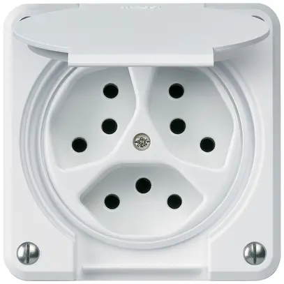 Presa INC robusto 3×tipo 13 bianco per combinazione 