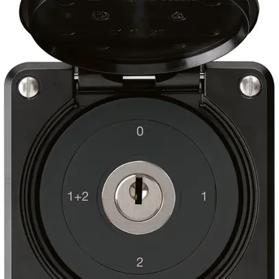 Interruttore a chiave INC robusto IP55 con copertura S1/1P nero 