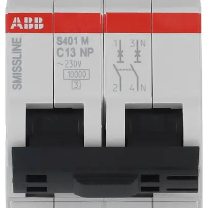 Disjoncteur SMISSLINE TP S 2×13A C 10kA NP 