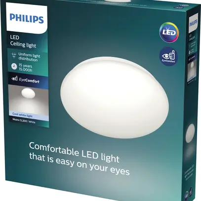 Plafonnier LED Philips CL200 17W 1900lm 4000K IP20 Ø320mm blanc 