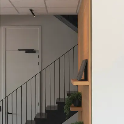 Plafoniera LED INS SLV KARPO 30, 7.5W 450lm 3000K IP20 nero 