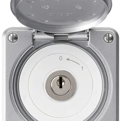 Contact pivotant à clé ENC robusto IP55 aluminium avec clapet 1P 