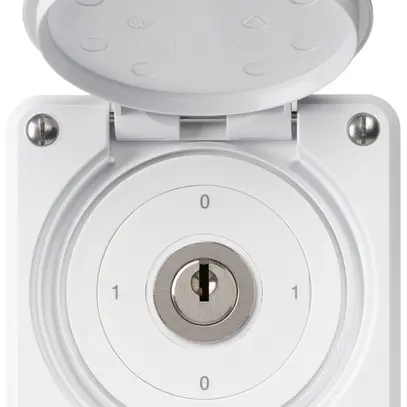 Interruttore a chiave INC robusto IP55 con copertura S0/3P bianco 