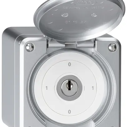 Interrupteur à clé AP robusto IP55 avec clapet S0/1P aluminium 