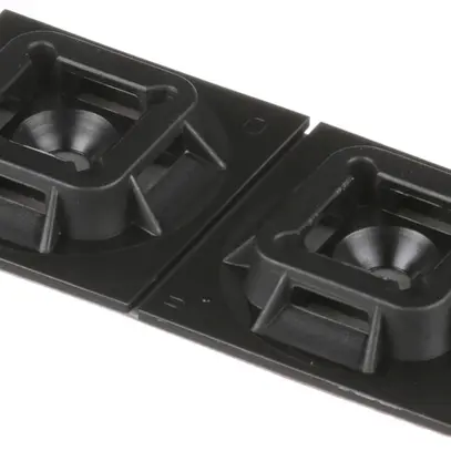 Klebesockel für Kabelbinder 25.4×25.4mm UV+hitzebeständig, VHB Kleber, schwarz 