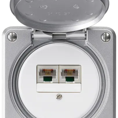 UP-Anschlussdose robusto IP55 aluminium 2×RJ45/s UKV getrennt 