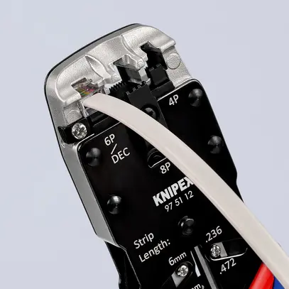 Pinza di serraggio KNIPEX per connettori modulari tipo Western, 200mm 