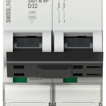 Disjoncteur SMISSLINE TP S 2×32A D 10kA NP 