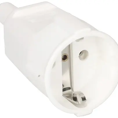 Kupplungssteckdose Schuko MAX HAURI L+N+PE 16A 250V 0.75…1.5mm² weiss 
