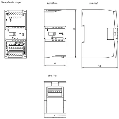 Modulo di uscita PLC Siemens SIMATIC S7-1200 SM 1232 AO 4×14bit 