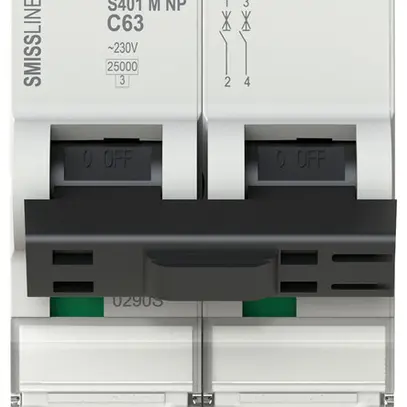Disjoncteur SMISSLINE TP S 2×63A C 10kA NP 
