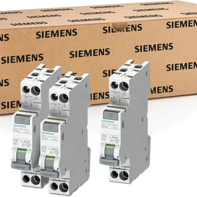 Disgiuntore differenziale Siemens SENTRON RCBO 1LN C-10A A-0.03A 6kA 1UM 12pz 