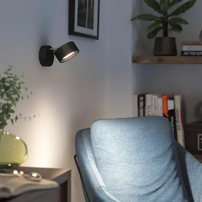 Spot LED Philips Bracia 5.5W 550lm 2700K 110° Ø86mm nero 1×Spot 