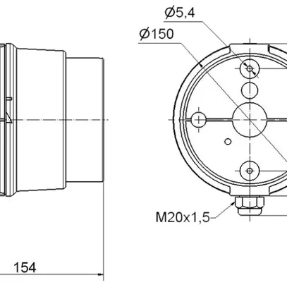 Lampada permanente BWM 12…230V AC/DC rosso 