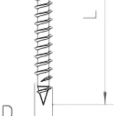 Vis à bois à tête conique spéciale Bettermann 4×30mm zingué 