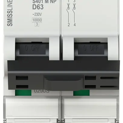 Disjoncteur SMISSLINE TP S 2×63A D 10kA NP 