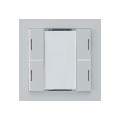 Poussoir ENC kallysto A KNX 4× LED RGB s/e-link gris clair 