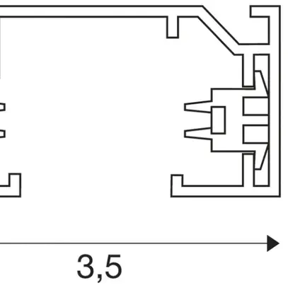 Rail conducteur AP SLV 1 phase 1m gris argenté 