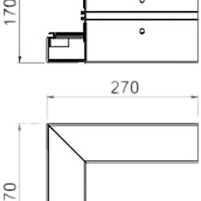 Angle extérieur Bettermann GKH 70×170mm sans halogènes blanc pur 