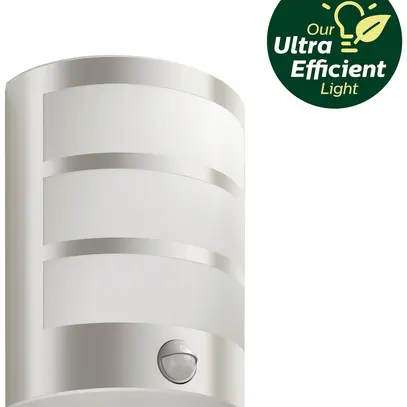 Applique LED Philips Python IR SEN 3.8W 800lm 827 IP44 acier affiné 