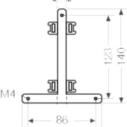 Kit de fixation Hensel KV MB 4 pour fixation de boîtier extérieure 