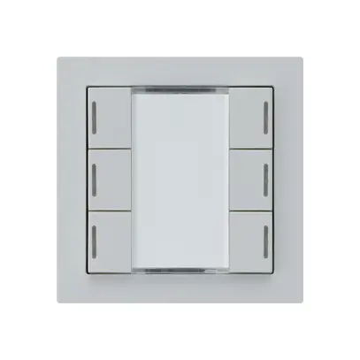 Poussoir ENC kallysto A KNX 6× LED RGB s/e-link gris clair 
