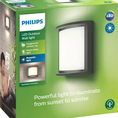 Applique LED Samondra 12W 3000K 1200lm IP44, antracite 