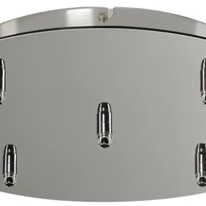 Rosone da soffitto SLV 5 uscite, Ø330×60mm con scarico di trazione cromo 