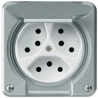 Prise ENC robusto 3×type 13/1 aluminium pour combinaison 