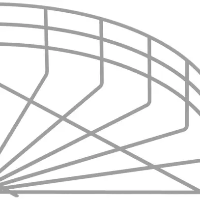 Coude 90° Bettermann 600×105mm PE pour caniveau à grille 
