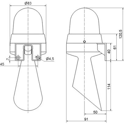 Avertisseur avec lampe flash 425 230VAC rouge 
