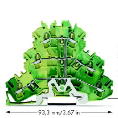 Morsetto 3 piani WAGO TOPJOB S 2.5mm² PE verde/giallo WAGO 