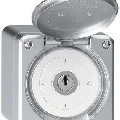 Interrupteur à clé AP avec clapet robusto IP55 S3/1P aluminium 