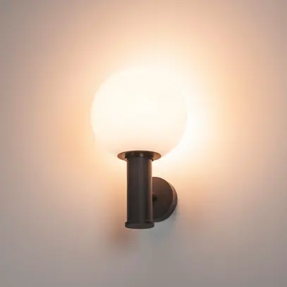 Lampada a muro SLV GLOO PURE WL E27 23W IP44 zoccolo Ø92mm vetro Ø200mm an 
