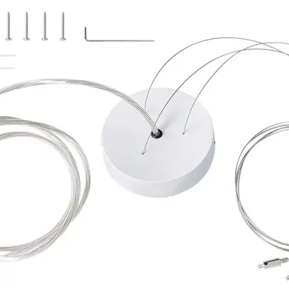 Kit di sospensione ESYLUX SVENJA WIRE PENDULUM SET 2000, con cavi metallici 