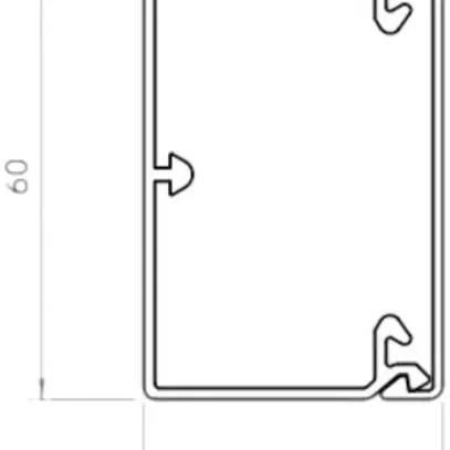 Canale d'installazione Bettermann WDK 40×60×2000mm senza alogena nero 