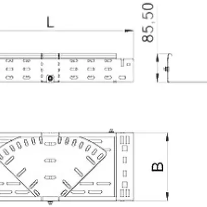 Coude variable Bettermann RBMV 85×300mm zingué à chaud par immersion 