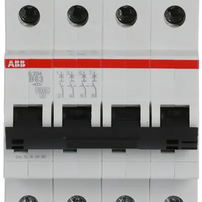 Disjoncteur ABB S204-B 63 63A B 6kA 