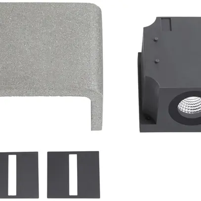 Applique LED SLV MANA OUT 11W 650lm 3000K IP65 VAR direct/indirect 60° gris 