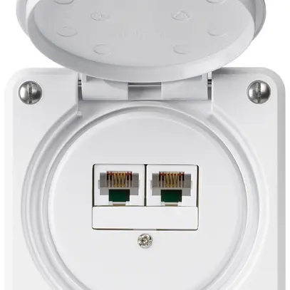 Boîte de raccordement ENC robusto IP55 blanc 2×RJ45/u séparés 
