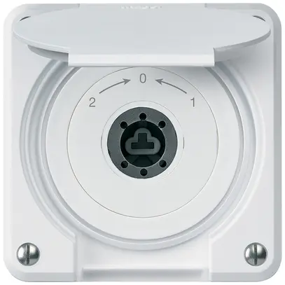 Contact pivotant à clé ENC robusto IP55 blanc clapet sans cylindre invers.combi 