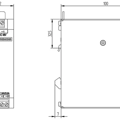 Alimentazione Siemens SITOP, IN: 48VDC, OUT: 24VDC/3.5A 