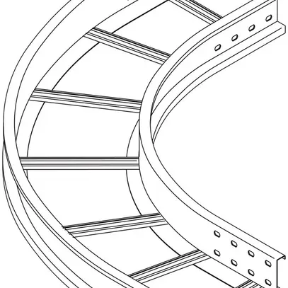 Gomito Lanz 90° per multicanale a lunga campata 300×110mm ZMA 