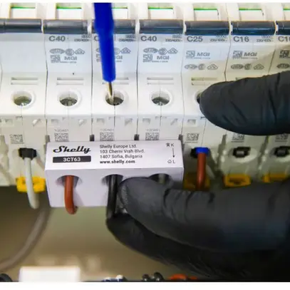 Shelly Pro 3EM WiFi-Energy Meter 63 A CT 3-Phasen LAN/WLAN Leistungsmessgerät 