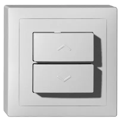 Poussoir pour stores AP SIDUS blanc brillant 2 canaux 