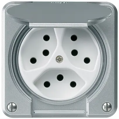 Presa INC robusto 3×tipo 13 alluminio per combinazione 